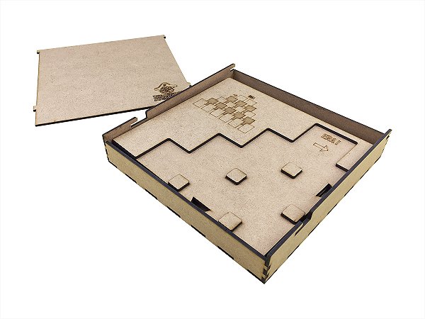 Playmat em MDF para 7 Wonders Duel (Modelo 1) - COM CASE