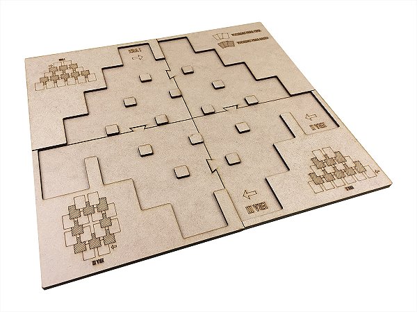 Playmat em MDF para 7 Wonders Duel (Modelo 1) - SEM CASE