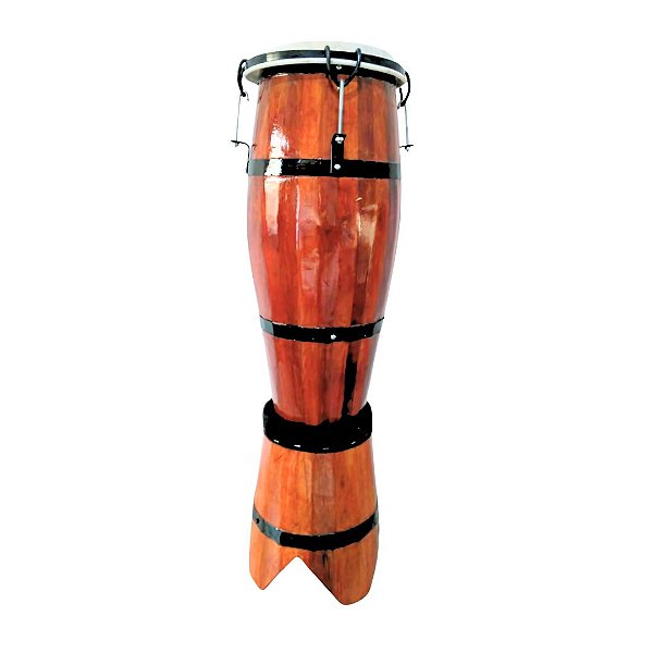 Atabaque Madeira afinação Tarraxa com suporte 80cm -Salles ES344ATC