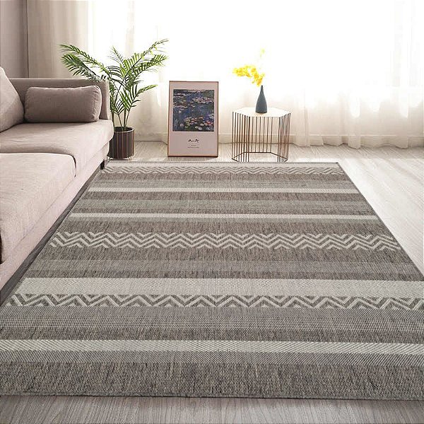 Tapete Sala Sisal Antiderrapante Marrom Claro 1,50 x 2,00 s-579