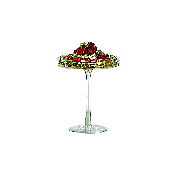 Boleira Vidro Suporte Bolos E Cupcakes Arranjo Com Pé  25,5 X 28CM