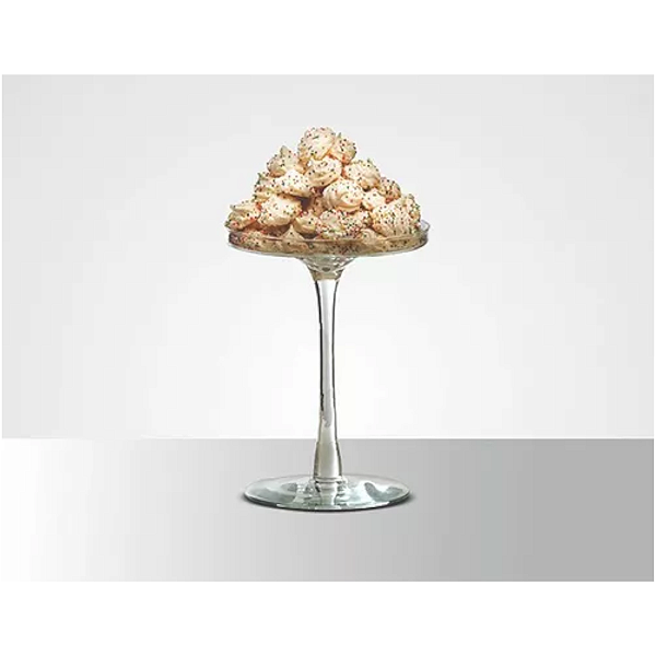 Prato De Cupcake C/ Pé 18 X 23,5 - Boleira De Vidro Cor Transparente