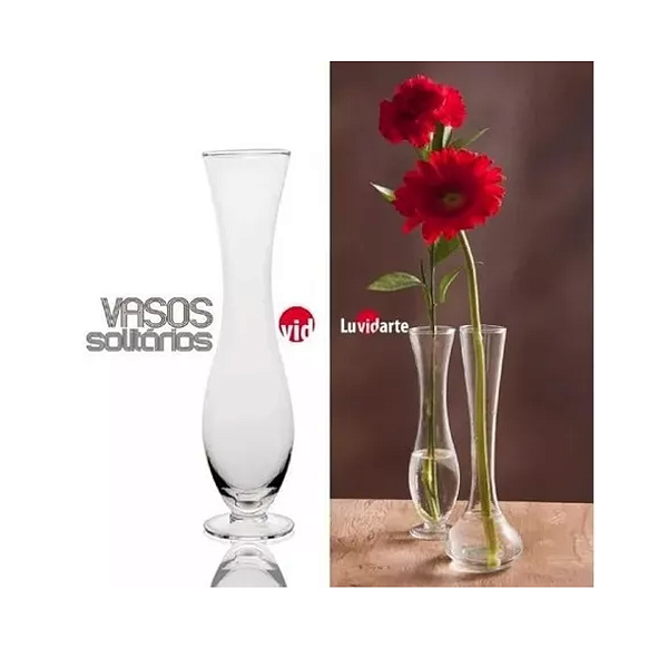 Vaso Solitário De Vidro - 5 X 19,5 Cm Decoração P/ Mesa