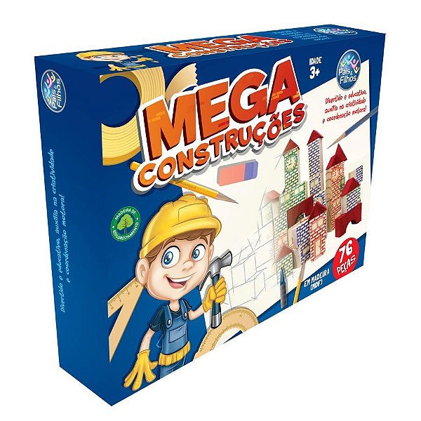 BRINQUEDO MEGAS CONTRUÇÕES - 76 PÇS