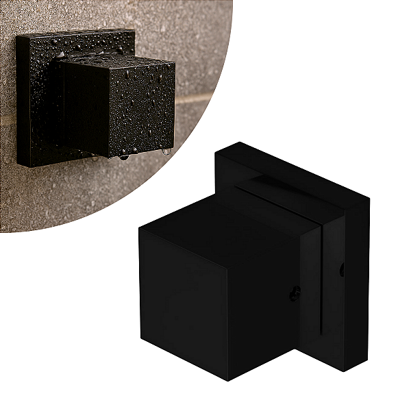 Acabamento Registro Misto Quadrado Deca - Preto