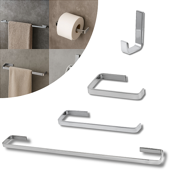 Kit 04 Acessórios Stander Square Cromado