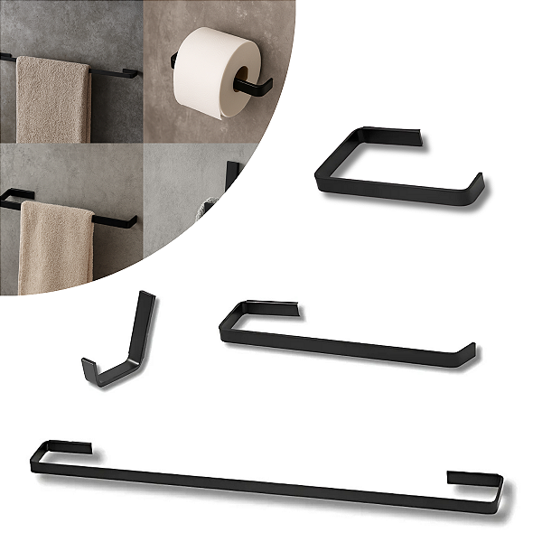 Kit 04 Acessórios  Stander Square Preto Fosco