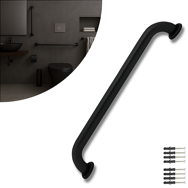 Barra de Apoio Reta Preto Fosco