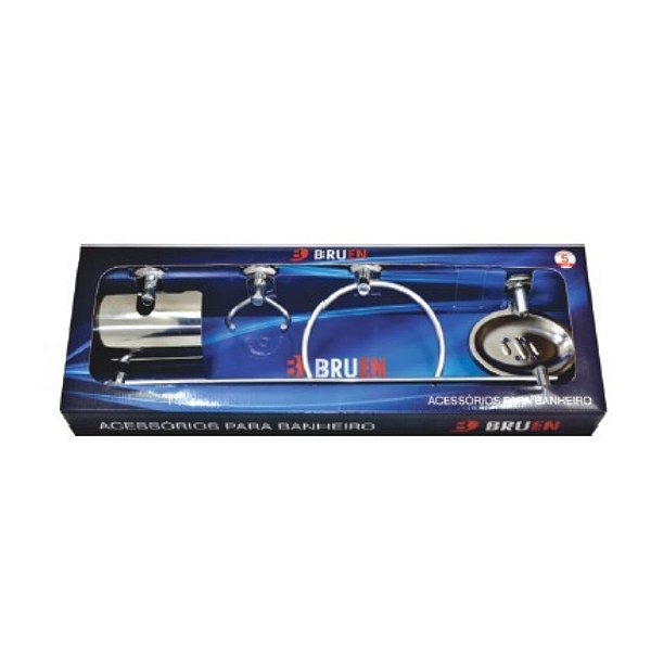 Kit Acessórios para Banheiro Com 5 Peças Modelo Veneza