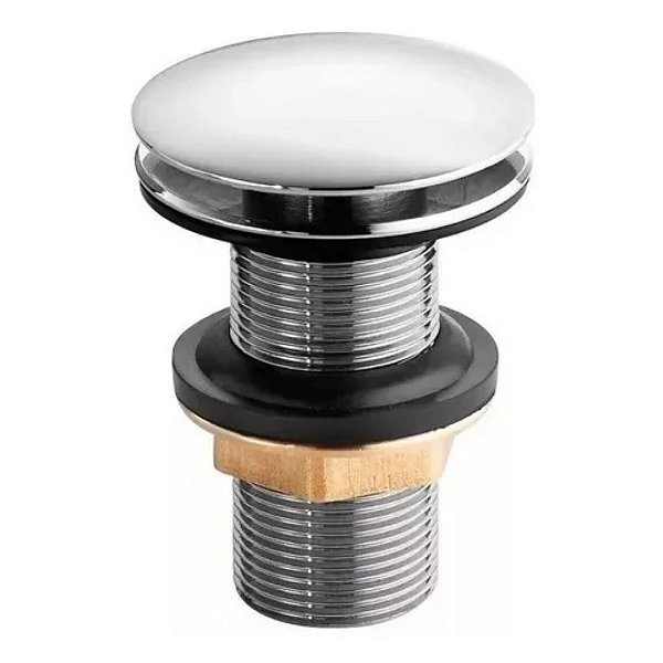 VÁLVULA CLICK UP DE INOX RALO PARA CUBA VIDRO E LOUÇA BANHEIRO