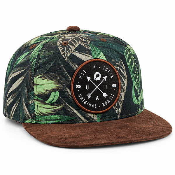 Boné Snapback Brasão Floresta com Aba Marrom | A Ideia