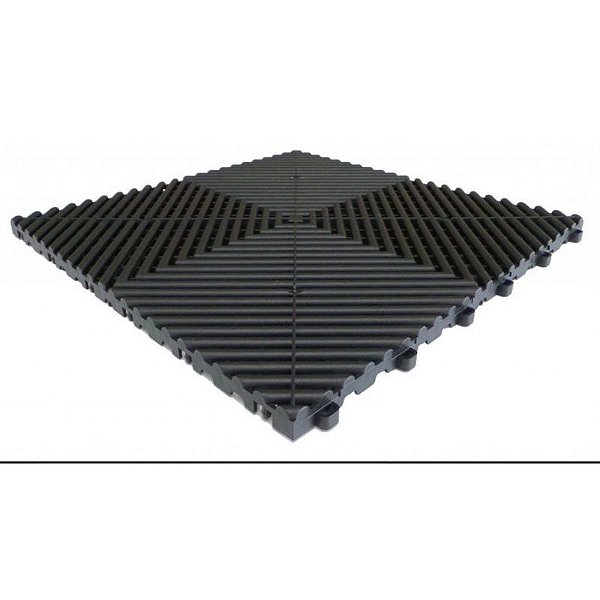 PISO MODULAR ESTRADO TIPO GRELHA  PRETO DETAILER 30X30CM - DETAILER