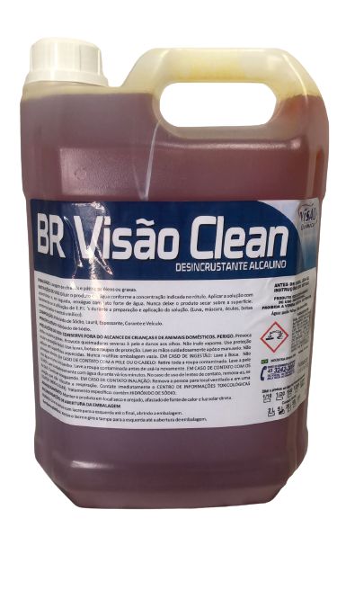 BR VISAO CLEAN ALCALINO V-100 5X500 5 LITROS - VISAO QUIMICA