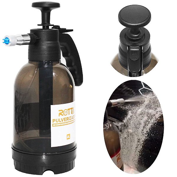 PULVERIZADOR DE COMPRESSAO MANUAL GERADOR ESPUMA 2 LITROS
