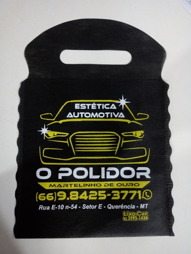 1500 Und Sacolinha Lixo Car Impressão 2 Cores 21x30 Cm Tnt