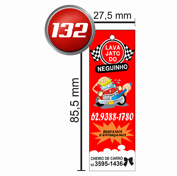 3X9 CM RETANGULO > MODELO AROMATIZANTE CHEIRINHO PERSONALIZADO
