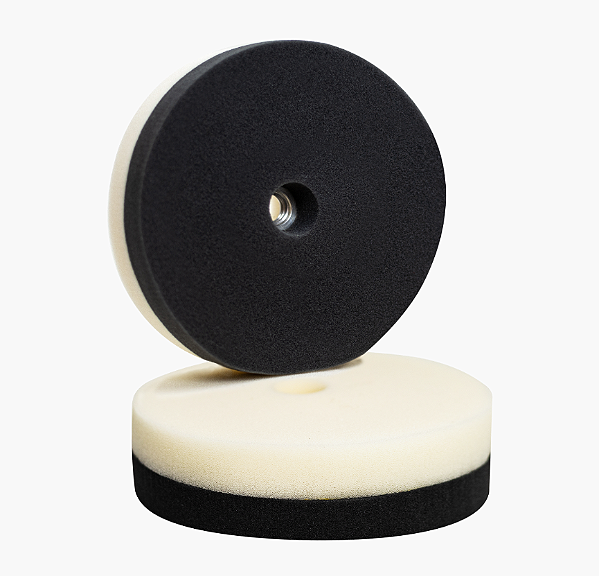 BOINA DE ESPUMA DUPLA FACE BRANCA PRETA REFINO LUSTRO 160MM - PERFECTO CORTE