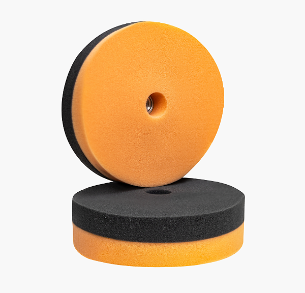 BOINA DE ESPUMA DUPLA FACE LARANJA PRETA CORTE LUSTRO 160MM - PERFECTO CORTE