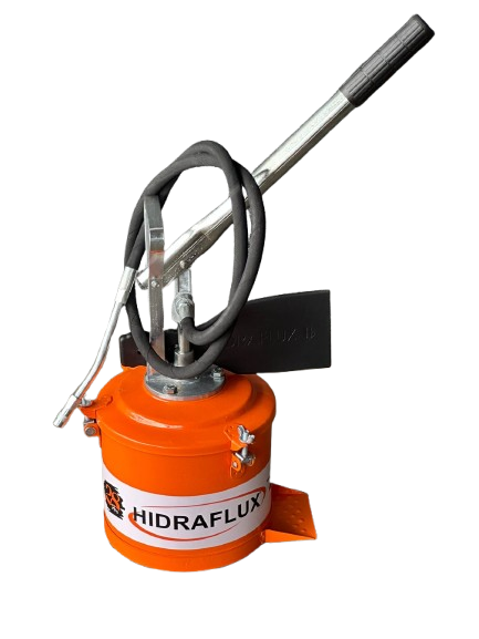 BOMBA MANUAL PARA GRAXA 4 KG COMPLETA - HIDRAFLUX
