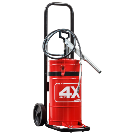 MAQUINA DE ENGRAXAR 14 KG VERMELHA C/ CARRINHO - JHF 4X