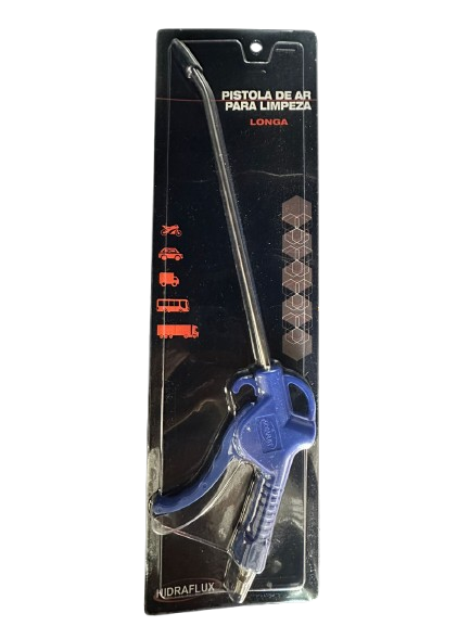 PISTOLA DE AR PLAST. C/GATILHO E PROLONGADOR 250MM - HIDRAFLUX