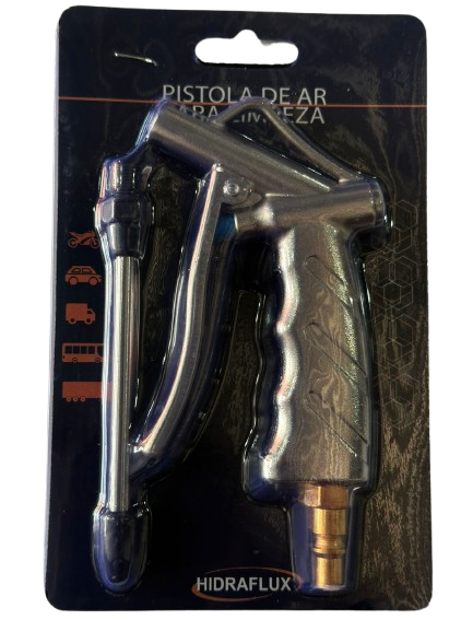 PISTOLA DE AR PLAST. C/GATILHO E PROLONGADOR 100MM - HIDRAFLUX