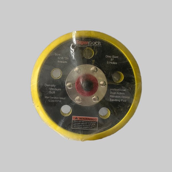 SUPORTE/SAPATA P/ LIXADEIRA ORBITAL 5" C/ 05 FUROS - SuperPads