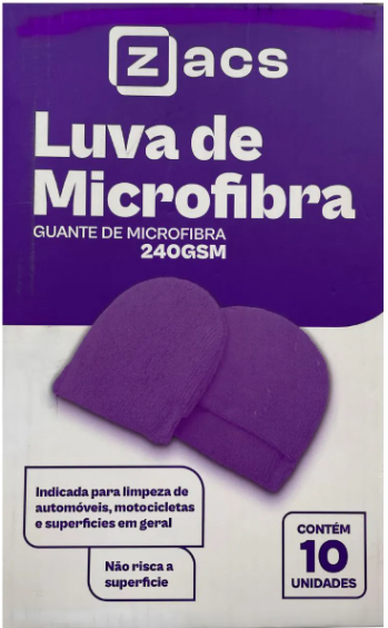 LUVA MICROFIBRA 12,5X13CM - ZACS