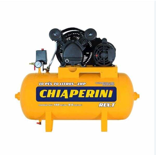 COMPRESSOR A AR 10PES RCH 70L REX.T C/MT 2HP 220/380V IP2 10PES 70L REX.T CHIAPERINI