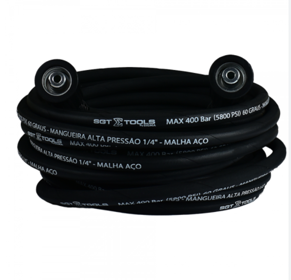 MANGUEIRA TRAMA ACO M2214 X M2214 P LAVADORAS ALTA PRESSAO 12 MT - SGT SIGMA