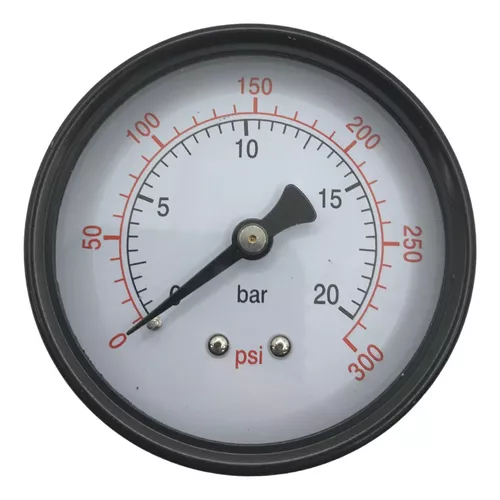 MANOMETRO HORIZONTAL 63MM 0 A 300 PSI 1/4 - CONECTFIT