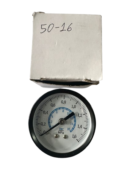 MANOMETRO HORIZONTAL 50MM 0 A 16 BAR 1/4 - CONECTFIT