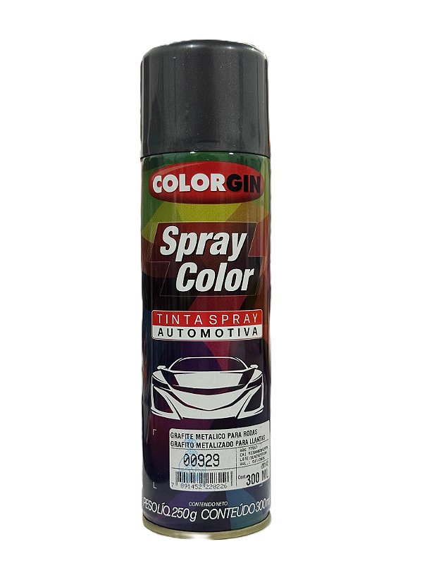 SPRAY COLOR GRAFITE METALICO P/RODAS 00929 - COLORGIN