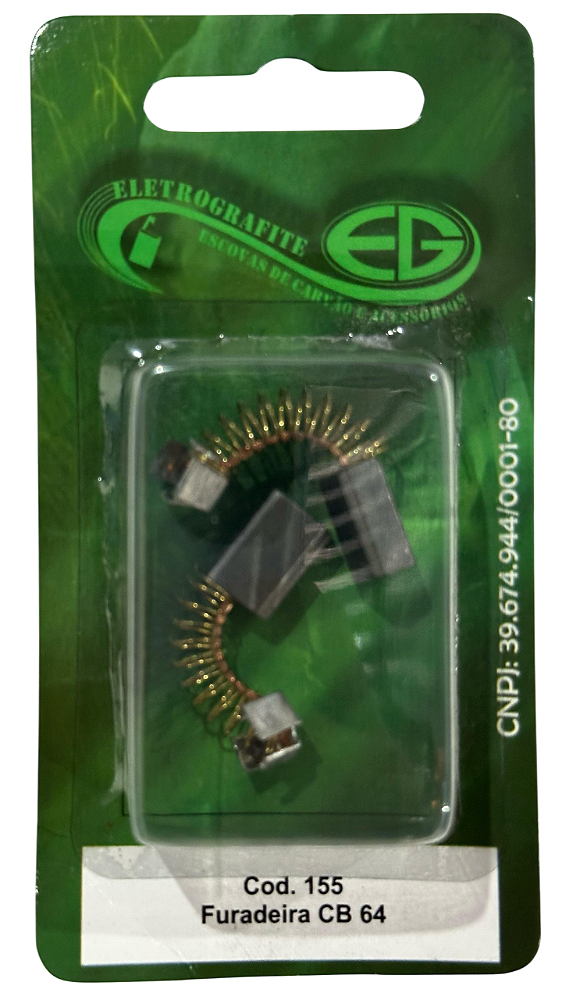 Escova de Carvao - Furadeira CB 64/CB 85 - 6010B-6510 / Retifica 906 / Lixadeira Orbital 9035