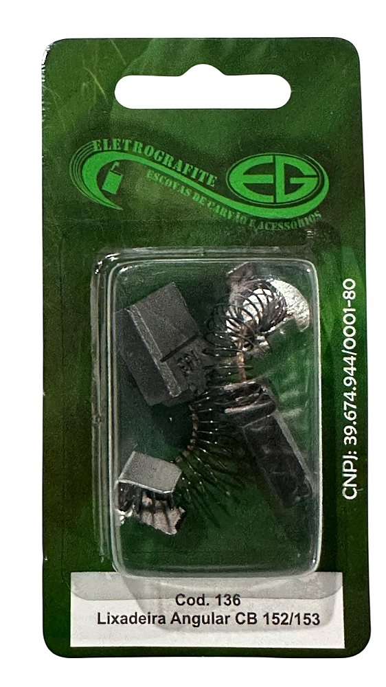 Escova de Carvao - Esmerilhadeira CB 152/CB 153/9607/9105/9209 / Serra Circular 5900-B/5007-MG