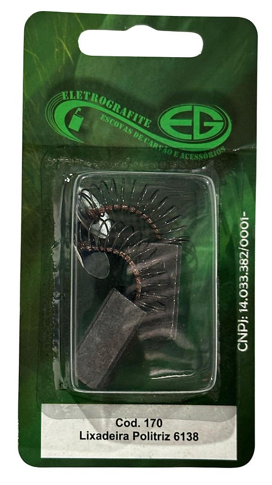 Escova de Carvao - Lixadeira / Politriz Black & Decker 6138 - Serra Marmore 3011/3103