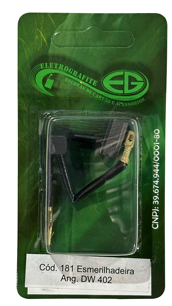 Escova de Carvao - Esmerilh. Angular DeWALT 402 / Serra Tico Tico 313/318/ Black & Decker 3153/3157
