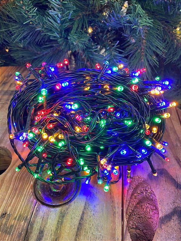PISCA 500 LEDS 50 METROS COLORIDO 8 FUNÇÕES COM MEMÓRIA USO INTERNO EXTERNO BIVOLT