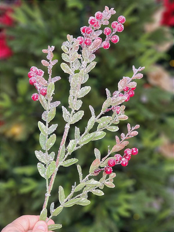 GALHO DECORATIVO BERRY 73CM