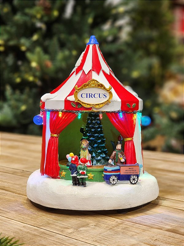 CENÁRIO VILA NATALINA CIRCO COM SOM E MOVIMENTO E LUZ