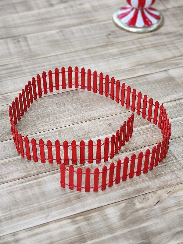 CERCA EM MDF PARA CENÁRIOS VERMELHO 89CM