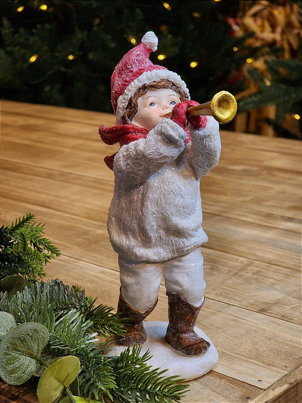 MENINO COM FLAUTA  - 19CM