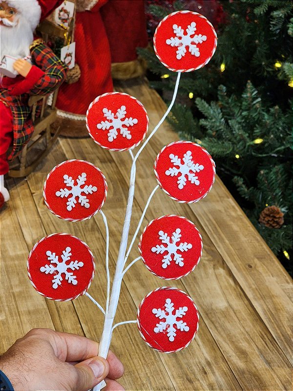 GALHO FLOCO DE NEVE CANDY CANNE - 67CM