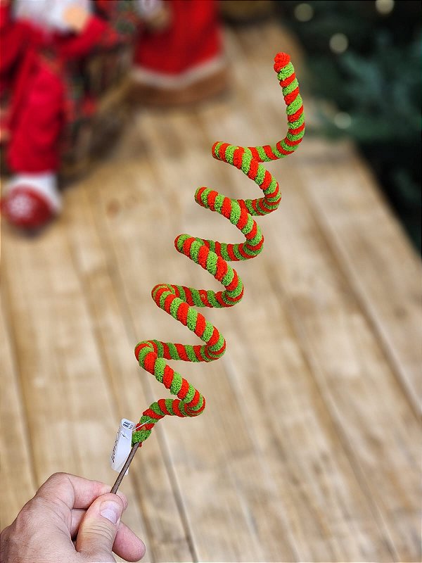 GALHO MOLA CANDY CANNE VERMELHO E VERDE  90CM