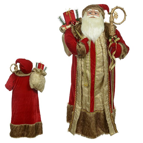 PAPAI NOEL LUXO EM PÉ - 1,20CM
