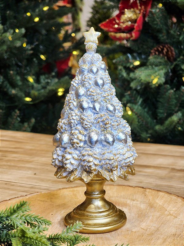 PINHEIRO DECORATIVO DOURADO - 20CM