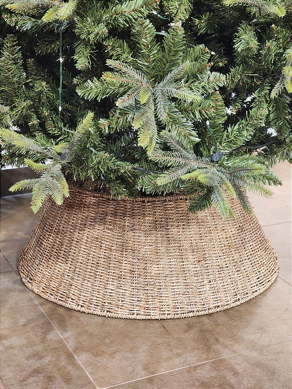 SAIA RÍGIDA PARA ÁRVORE DE NATAL TRANÇADA NATURAL 70CM