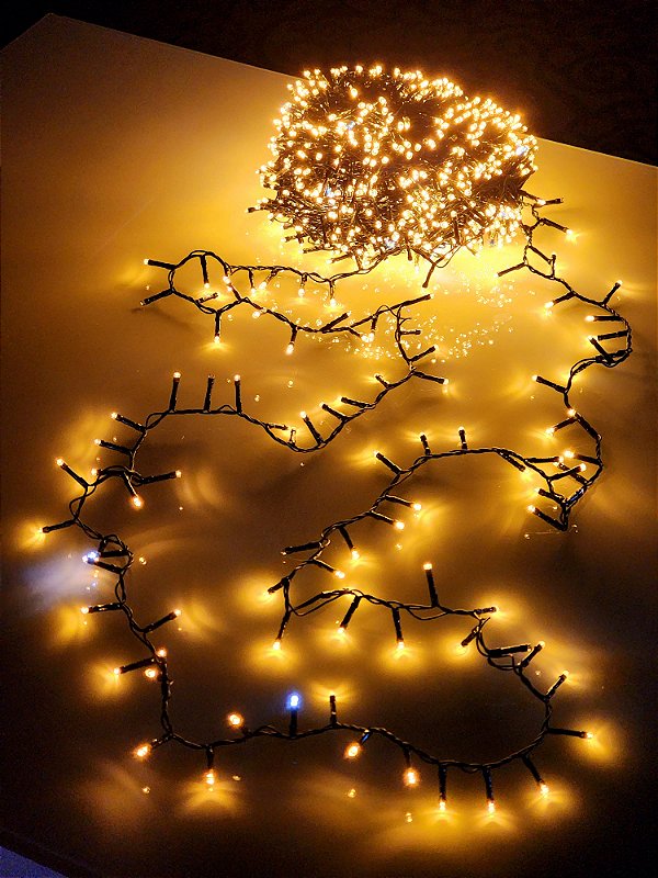 PISCA FESTÃO 1500 LEDS 40 METROS WARM COM STROBO BRANCO FRIO BIVOLT