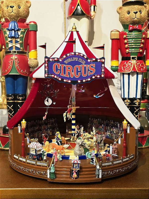 CENÁRIO VILA NATALINA CIRCUS LUXO VINTAGE CIRCO MR CHRISTMAS