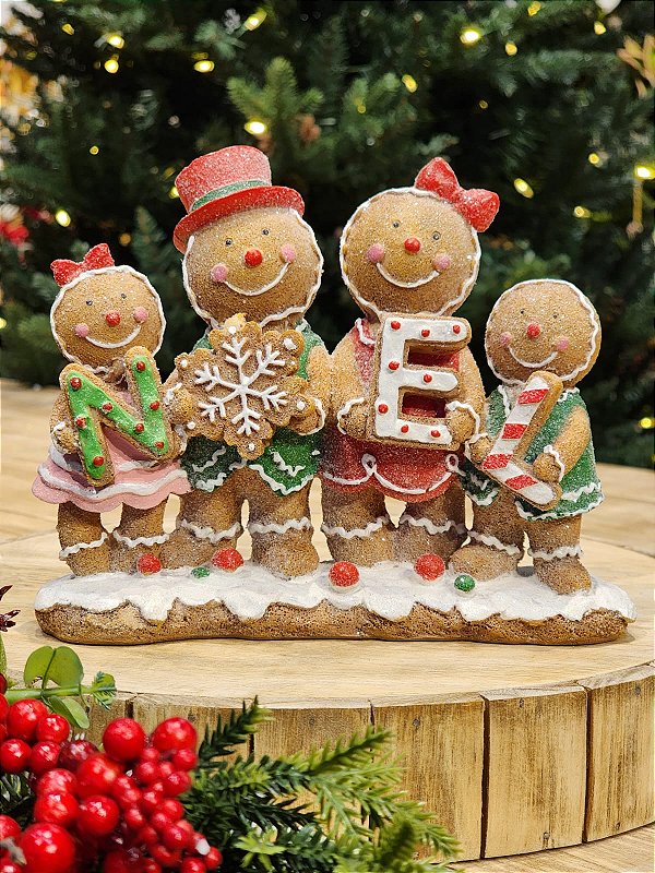 FAMÍLIA GINGERBREAD NOEL 20CM
